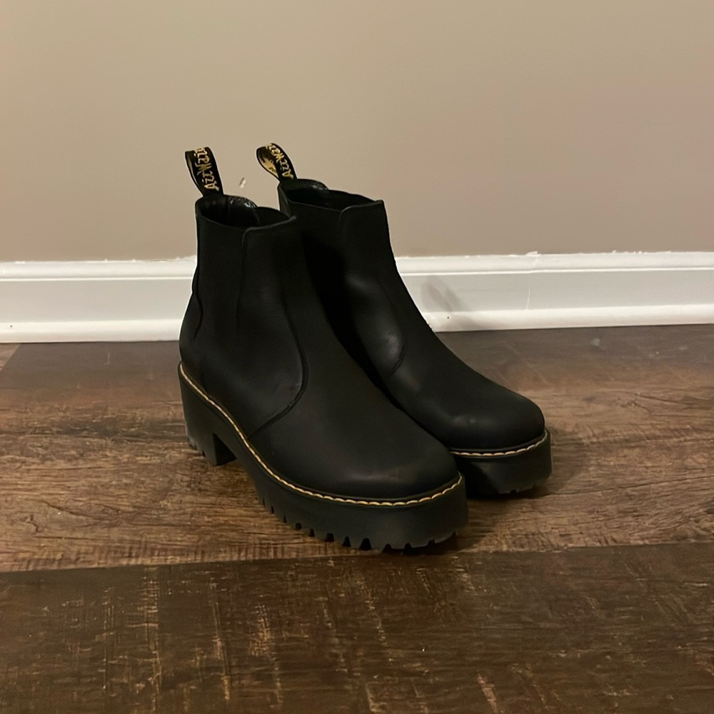 Dr. Martens black Chelsea platform boots